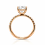 Lab Grown Oval Cut 3.04ct Diamond Engagement Ring with Diamond Shoulders & Hidden Halo