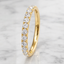Round Brilliant Cut Diamond Claw Set Wedding Band 0.41cts