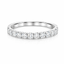 Round Brilliant Cut Diamond Microset Half Hoop Wedding Band 2.2mm