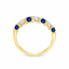 Round Brilliant Cut Sapphire & Diamond 7 Stone Eternity Ring
