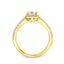 Princess Cut 0.60ct Diamond Halo Engagement Ring