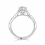 Round Brilliant Cut 1.00ct Diamond Engagement Ring with Diamond Shoulders