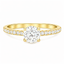 Round Brilliant Cut 0.70ct Diamond Engagement Ring with Diamond Shoulders
