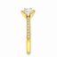 Round Brilliant Cut 0.91ct Diamond Engagement Ring with Diamond Shoulders