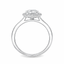 Cushion Cut 0.98ct Diamond Halo Engagement Ring