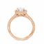 Round Brilliant Cut 0.81ct Diamond Halo Engagement Ring