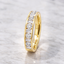 Round Brilliant & Baguette Cut 0.76ct Diamond Half Hoop Eternity Ring