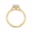 Princess Cut 0.52ct Diamond Halo Engagement Ring
