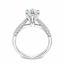 Round Brilliant Cut 0.91ct Diamond Engagement Ring with Diamond Shoulders