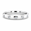 Round Brilliant Cut Diamond Invisible Set Wedding Band 0.18cts