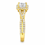 Princess Cut 0.60ct Diamond Halo Engagement Ring