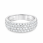 Round Brilliant Cut 1.00ct Diamond Pave Set Half Hoop Eternity Ring