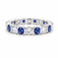 Round Brilliant Cut Sapphire & Diamond Full Hoop Eternity Ring