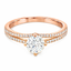 Round Brilliant Cut 0.70ct Diamond Engagement Ring with Diamond Shoulders