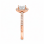 Emerald Cut 0.71ct Diamond Halo Engagement Ring