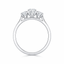 Oval Cut 0.53ct Diamond Trilogy Engagement Ring