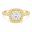 Round Brilliant Cut 0.81ct Diamond Halo Engagement Ring