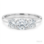 Round Brilliant Cut 0.53ct Diamond Trilogy Engagement Ring