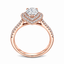 Pear Cut 1.00ct Diamond Double Halo Engagement Ring