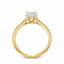 Princess Cut 0.54ct Diamond Engagement Ring with Diamond Shoulders