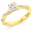 Round Brilliant Cut 0.70ct Diamond Engagement Ring with Diamond Shoulders