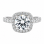 Lab Grown Round Brilliant Cut 1.42 Diamond With Diamond Halo & Diamond Shoulders
