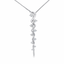 Round Brilliant Cut Diamond 9 Stone ZigZag Pendant