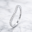 Round Brilliant Cut 0.28ct Diamond Micro Curved Wedding Band