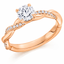 Round Brilliant Cut 0.70ct Diamond Engagement Ring with Diamond Shoulders