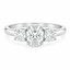 Oval Cut 0.53ct Diamond Trilogy Engagement Ring