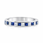 Princess Cut Sapphire & Diamond Full Hoop Eternity Ring