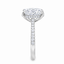 Lab Grown Oval Cut 3.50ct Diamond Engagement Ring with Diamond Shoulders & Hidden Halo