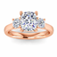 Lab Grown Cushion Cut 2.50ct Diamond Engagement Ring With Round Brilliant Cut Side Stones
