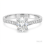 Oval Cut 0.71ct Diamond Engagement Ring with Diamond Shoulders