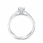 Round Brilliant Cut 0.50ct Diamond Engagement Ring with Diamond Shoulders