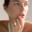 Lab Grown Oval Cut 3.89ct Diamond Engagement Ring with Diamond Shoulders & Hidden Halo