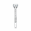 Round Brilliant Cut 0.70ct Diamond Engagement Ring with Diamond Shoulders