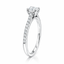 Round Brilliant Cut 0.54ct Diamond Engagement Ring with Diamond Shoulders