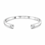 9ct White Gold Open Ended Diamond Bangle