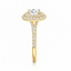 Round Brilliant Cut 1.00ct Diamond Double Halo Engagement Ring
