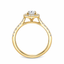 Oval Cut 0.74ct Diamond Halo Engagement Ring