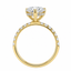 Lab Grown Pear Cut 3.01ct Diamond Engagement Ring with Diamond Shoulders & Hidden Halo