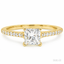 Princess Cut 0.72ct Diamond Engagement Ring with Diamond Shoulders