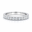 Round Brilliant Cut Diamond Half Hoop Microset Wedding Band 2.5mm