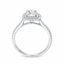 Round Brilliant Cut 0.70ct Diamond Double Halo Engagement Ring