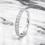 Round Brilliant Cut Diamond Grain Set Wedding Band With Milgrain Edges 0.51cts