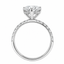 Lab Grown Pear Cut 3.01ct Diamond Engagement Ring with Diamond Shoulders & Hidden Halo