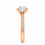 Round Brilliant Cut 0.91ct Diamond Engagement Ring with Diamond Shoulders
