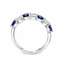 Round Brilliant Cut Sapphire & Diamond 7 Stone Eternity Ring