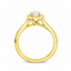 Round Brilliant Cut 0.57ct Diamond Halo Engagement Ring